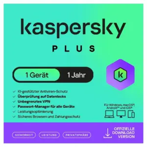 Kaspersky Plus 1 Gerät, 1 Jahr