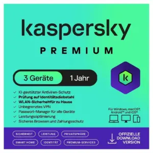 Kaspersky Premium 3 Geräte, 1 Jahr