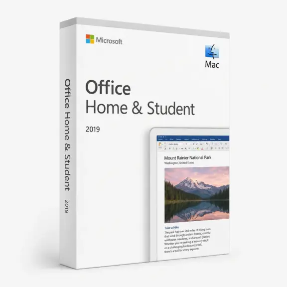 Office Home and Student 2019 für Mac Verpackung